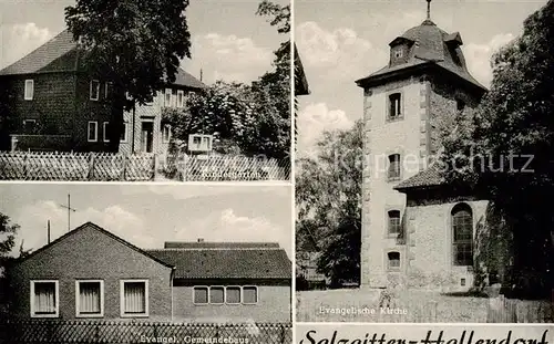 AK / Ansichtskarte  Hallendorf Kindergarten Ev Gemeindehaus Ev Kirche Hallendorf