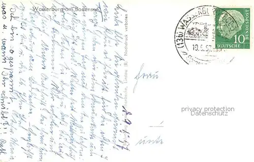 AK / Ansichtskarte  Wasserburg_Bodensee Fliegeraufnahme Wasserburg Bodensee