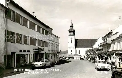 AK / Ansichtskarte  Maria_Taferl Ortspartie mit Wallfahrtskirche Maria Taferl