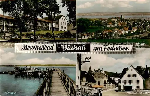 AK / Ansichtskarte  Buchau__Federsee_Bad Kurhaus Panorama Federsee Rathaus mit Schloss 