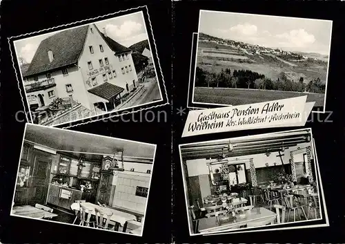 AK / Ansichtskarte  Weilheim_Waldshut Gasthaus Pension Adler Gastraeume Panorama Weilheim Waldshut