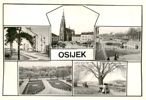 AK / Ansichtskarte  Osijek_Croatia Teilansichten Kirche Osijek Croatia