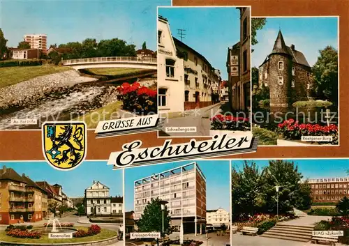 AK / Ansichtskarte 73830460 Eschweiler_Rheinland An der Inde Rosenallee Schnellengasse Kreissparkasse Roetgener Burg BIAG Zukunft Eschweiler_Rheinland