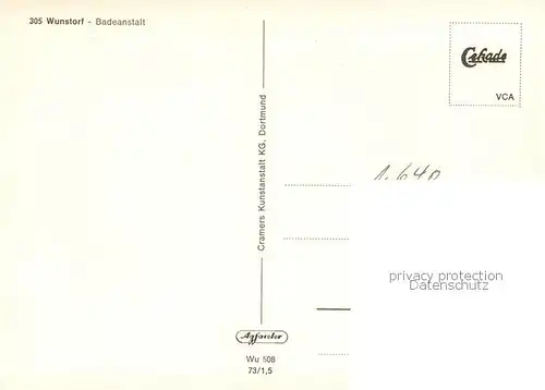 AK / Ansichtskarte  Wunstorf Badeanstalt Wunstorf