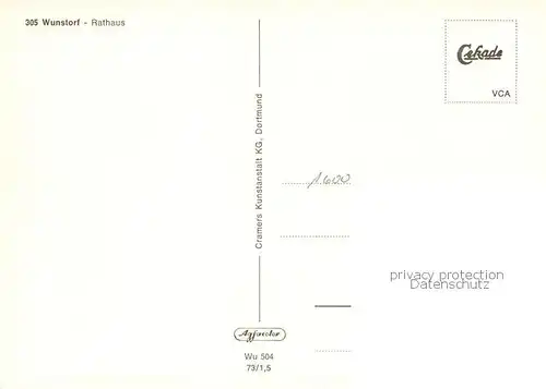 AK / Ansichtskarte  Wunstorf Rathaus Wunstorf