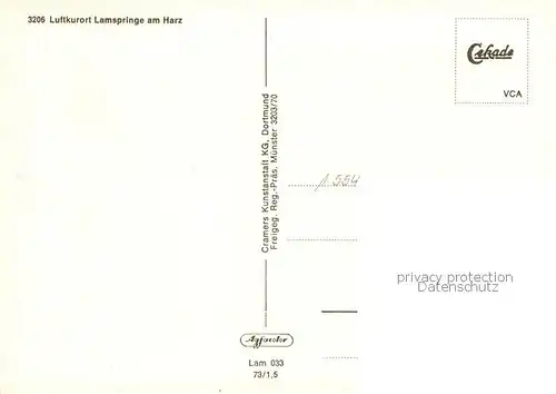 AK / Ansichtskarte  Lamspringe Fliegeraufnahme Lamspringe