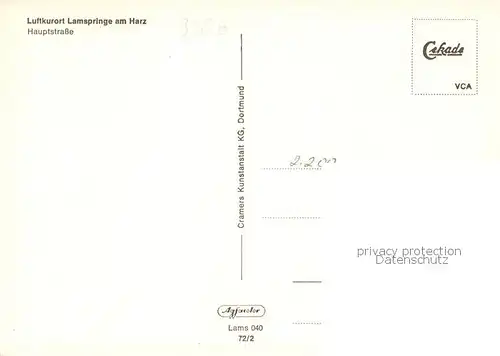 AK / Ansichtskarte  Lamspringe Hauptstrasse  Lamspringe