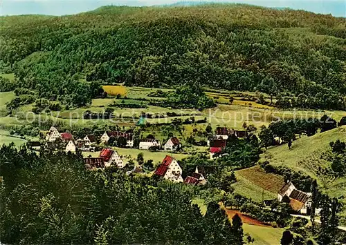 AK / Ansichtskarte  Fischbrunn_Mittelfranken Fliegeraufnahme mit Gasthaus zum Hirschbachtal Fischbrunn Mittelfranken