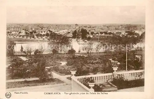 AK / Ansichtskarte Casablanca Vue generale prise du Palais du Sultan Casablanca
