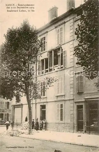 AK / Ansichtskarte Nancy_54 Bombardement des 9 10 Sept 1914 Boulevard lobau 