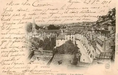 AK / Ansichtskarte Cremieu_38_Isere Vue generale 