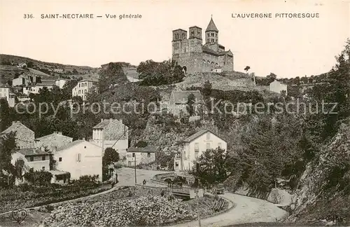 AK / Ansichtskarte Saint Nectaire_Puy_de_Dome Vue generale Le Chateau Saint Nectaire_Puy
