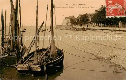 AK / Ansichtskarte Le_Crotoy_80 Quai Jeanne dArc Barques a l ancre 
