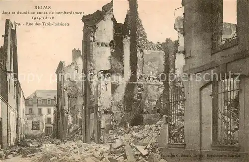 AK / Ansichtskarte Reims_51 dans sa deuxieme annee de bombardement 1914 16 