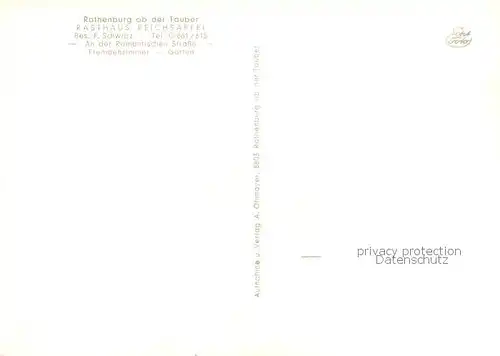 AK / Ansichtskarte Rothenburg__Tauber Rasthaus Reichsapfel Terrasse 