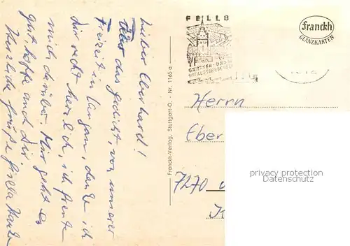 AK / Ansichtskarte Fellbach Panorama Rathaus Kirche Schwimmbad Fellbach