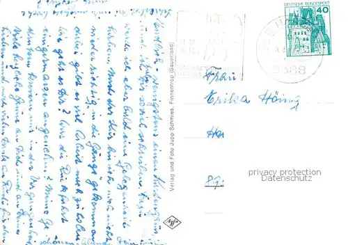 AK / Ansichtskarte Finnentrop Teilansicht mit Festhalle Finnentrop