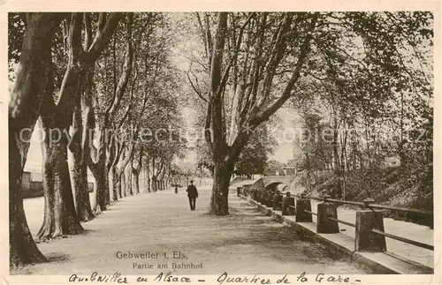AK / Ansichtskarte  Gebweiler_Elsass Partie am Bahnhof Gebweiler_Elsass