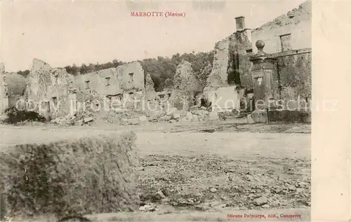 AK / Ansichtskarte  Marbotte_55 apres bombardement 