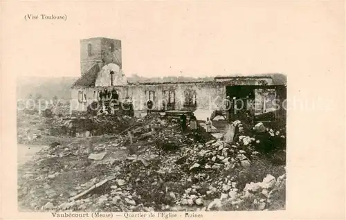 AK / Ansichtskarte  Vaubecourt Quartier de lEglise Ruines Vaubecourt