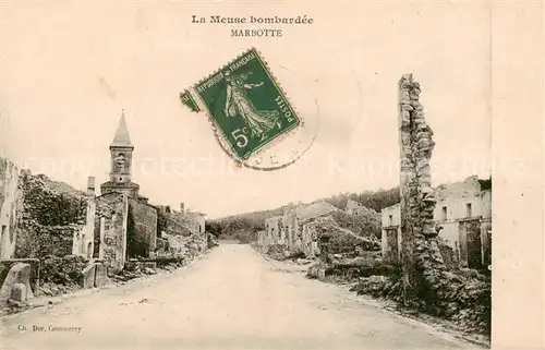 AK / Ansichtskarte  Marbotte_55 La Meuse bombardee 