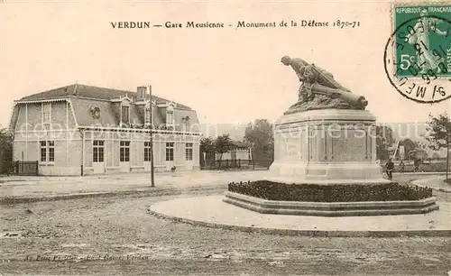 AK / Ansichtskarte  Verdun__55_Meuse Gare Meusienne Monument de la Defense 1870-71 