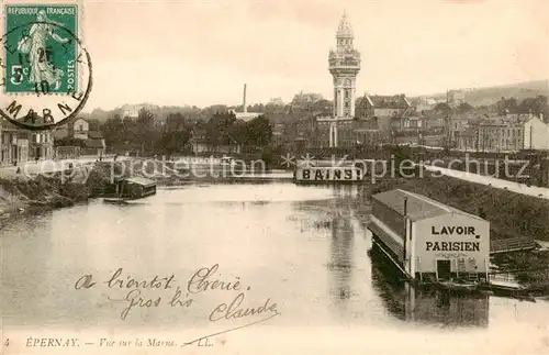 AK / Ansichtskarte  Epernay_51_Marne Vue sur la Marne 