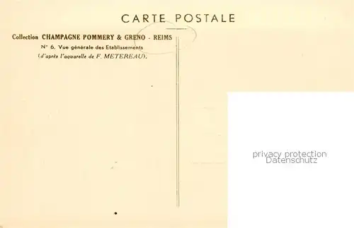 AK / Ansichtskarte  Reims_51 Vue generale des Etablissements Aquarell 