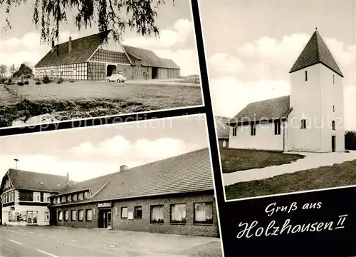 AK / Ansichtskarte  Holzhausen_Porta_Westfalica Gasthaus Zum Adler Scheune Kirche Holzhausen_Porta