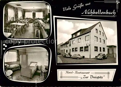 AK / Ansichtskarte 73830871 Nahbollenbach Hotel Restaurant Zur Dreispitz Gaststube Zimmer Nahbollenbach