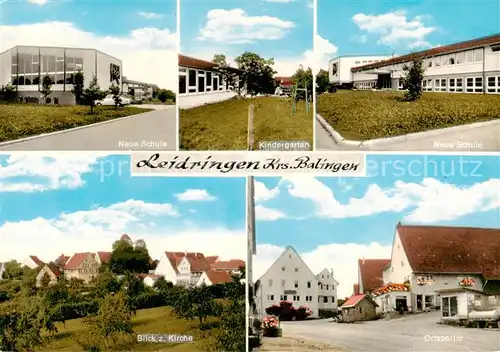 AK / Ansichtskarte 73830873 Leidringen Neue Schule Kindergarten Neue Schule Kirche Ortspartie Leidringen