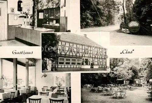 AK / Ansichtskarte 73830891 Roecke Gasthaus Clus Gaststube Theke Freiterrasse Roecke