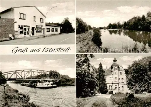 AK / Ansichtskarte 73830895 Isenstedt_Luebbecke_Westfalen Schloss Kaufladen Bruecke Isenstedt_Luebbecke