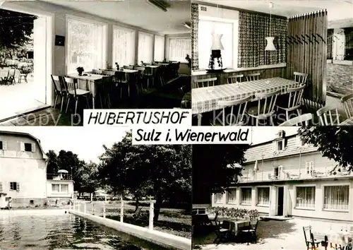 AK / Ansichtskarte 73830947 Sulz_Wienerwald Hubertushof Gastraeume Terrasse 