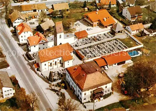 AK / Ansichtskarte  Hoehenkirchen Pfarrkirche Mariae Geburt mit altem Schloss Fliegeraufnahme Hoehenkirchen