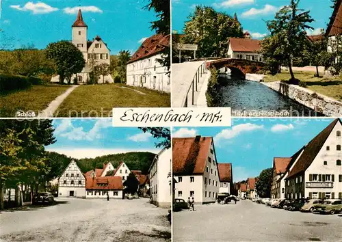 AK / Ansichtskarte  Eschenbach_Mittelfranken Schloss Hirschbach Ortspartien Eschenbach Mittelfranken