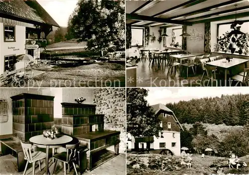 AK / Ansichtskarte  Grafenhausen_Schwarzwald Haus Tannenmuehle Gastraeume Kachelofen Garten Grafenhausen Schwarzwald