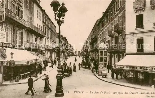 AK / Ansichtskarte Vichy_03_Allier La Rue de Paris vue prise des Quatre Chemins 