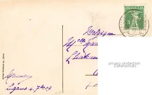 AK / Ansichtskarte Lugano_Lago_di_Lugano_TI Promenade 