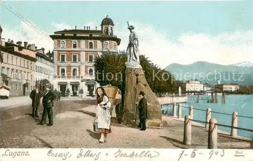 AK / Ansichtskarte Lugano_Lago_di_Lugano_TI Quai 
