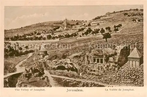 AK / Ansichtskarte Jerusalem__Yerushalayim_Israel The Valley of Josaphat 