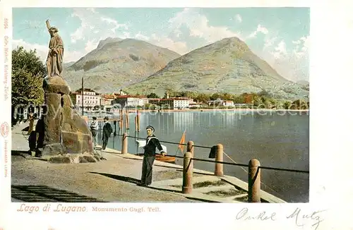 AK / Ansichtskarte Lago_di_Lugano Monumento Gugl Tell Lago_di_Lugano