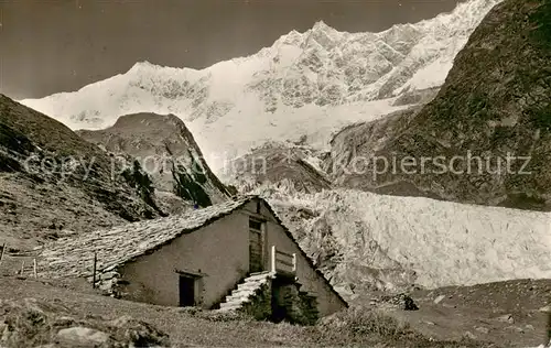 AK / Ansichtskarte Saas Fee_VS Gletscheralp Taeschhorn und Dom 