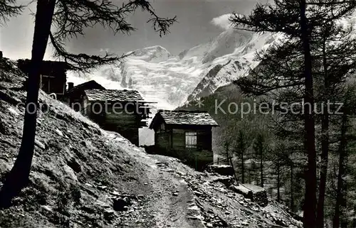AK / Ansichtskarte Saas Grund_VS Am Weg nach Triftalp Alphubel 