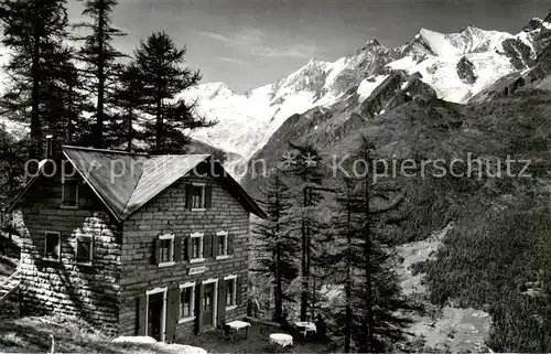 AK / Ansichtskarte Saas Grund_VS Triftalp mit Alphubel Taeschhorn Dom Lenzspitze Nadelhorn 