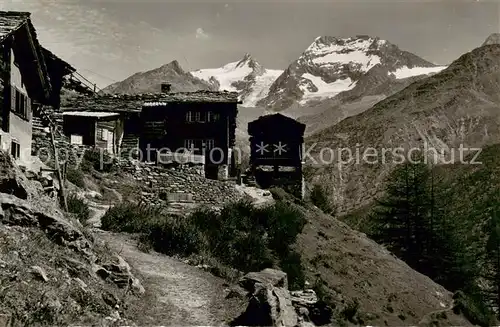AK / Ansichtskarte Saas Fee_VS Hohnegg Fletschhorn und Laquinhorn 