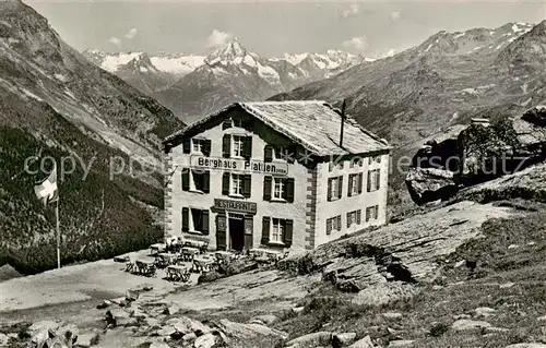 AK / Ansichtskarte Saas Fee_VS Berghaus Plattjen mit Blick gegen das Bietschhorn 