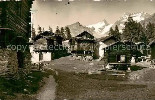 AK / Ansichtskarte Saas Fee_VS mit Fletschhorn und Laquinhorn 