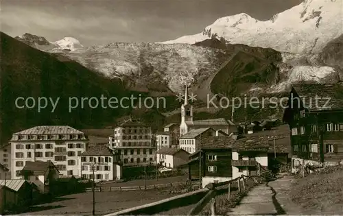 AK / Ansichtskarte Saas Fee_VS mit Allalinhorn Alphubel und Feegletscher 