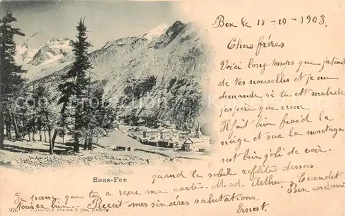 AK / Ansichtskarte Saas Fee_VS Panorama 